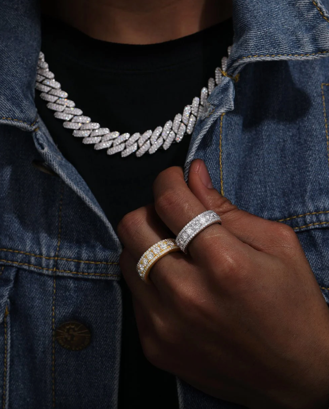MOISSANIT EISBAND RING - WEISSGOLD