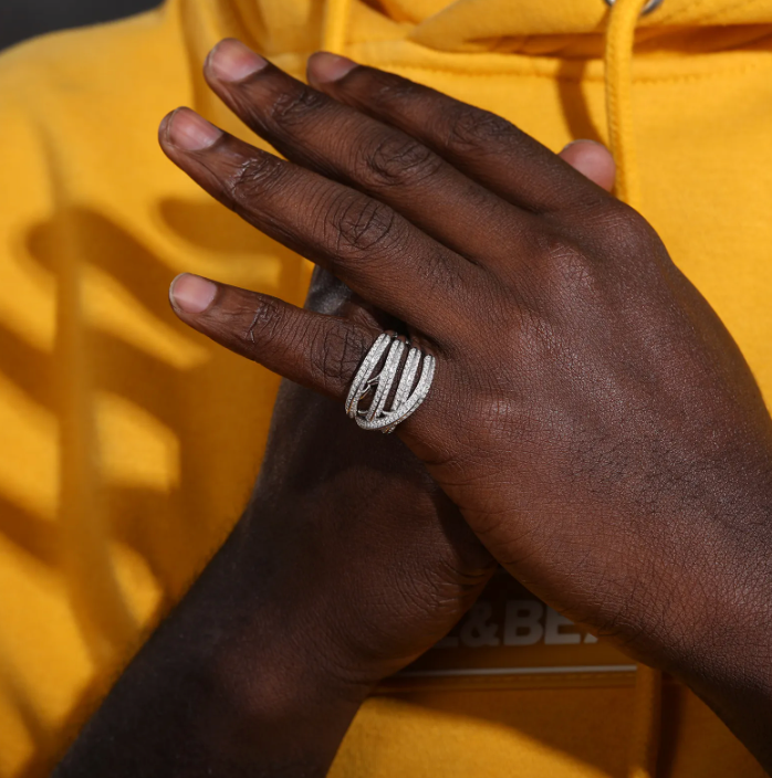MOISSANIT DORN RING - WEISSGOLD